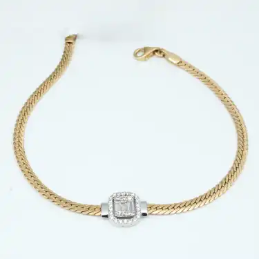 14 Ayar Baget Balıksırtı Bileklik