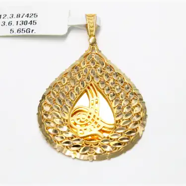 14 Ayar Başak Damla Model Kolye Ucu