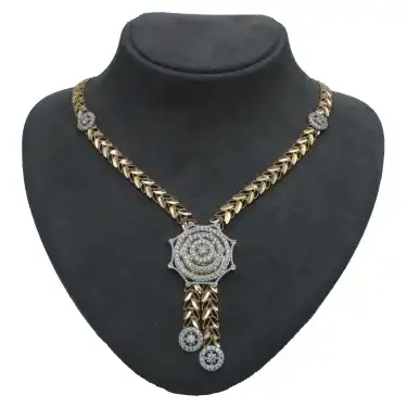 14 Ayar Başak Taşlı Kolye