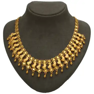 14 Ayar Baskı Kalpli Kişnişli Kolye