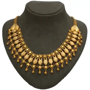 14 Ayar Baskı Yaprak Kişnişli Kolye