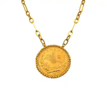 14 Ayar Büyük Reşat Dorika Kolye