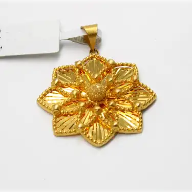 14 Ayar Çiçek Tasarım Kolye Ucu