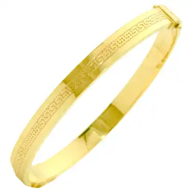 14 Ayar Dalgalı Desen Kelepçe Bilezik