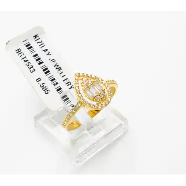 14 Ayar Damla Baget Yüzük