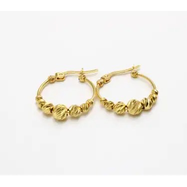 14 Ayar Dorikalı Halka Küpe