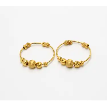 14 Ayar Dorikalı Halka Küpe