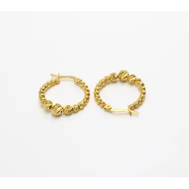 14 Ayar Dorikalı Halka Küpe