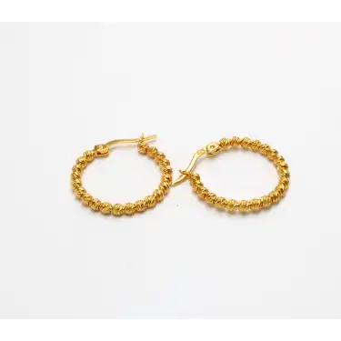 14 Ayar Dorikalı Halka Küpe