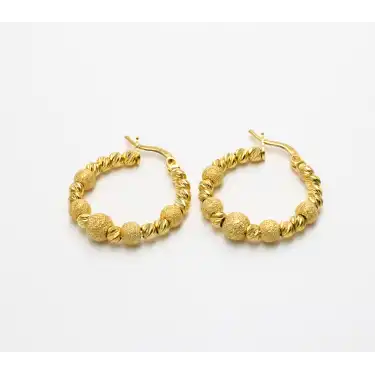 14 Ayar Dorikalı Halka Küpe