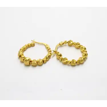 14 Ayar Dorikalı Halka Küpe