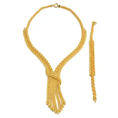 14 Ayar Dorikalı Örgü Kalze Set