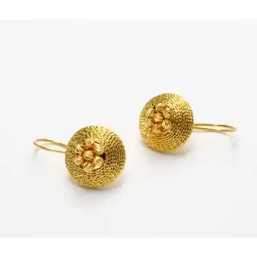 14 Ayar Dorikalı Parmakizli Küpe