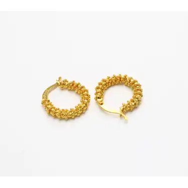 14 Ayar Dorikkalı Sarmal Halka Küpe