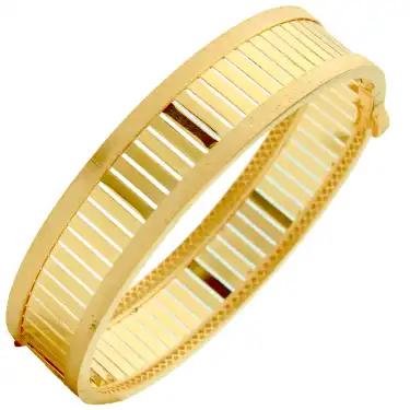 14 Ayar Düz Desen Kelepçe Bilezik