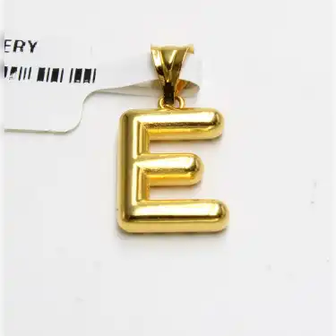 14 Ayar E Harf Kolye Ucu