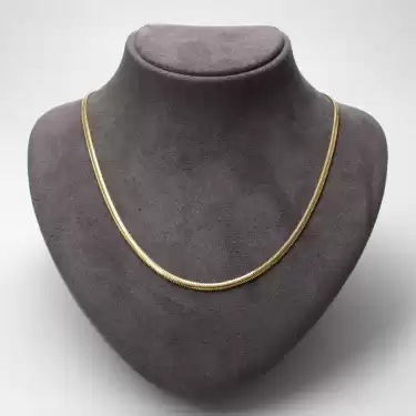 14 Ayar Altın Ezme Balık Sırtı Kolye