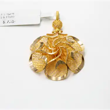 14 Ayar Fizyon Gül Model Kolye Ucu