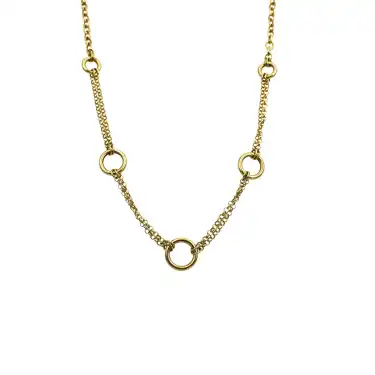 14 Ayar Halka Zincir Kolye