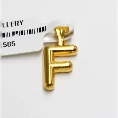 14 Ayar Harika F Harf Kolye Ucu