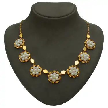 14 Ayar Incili Kolye