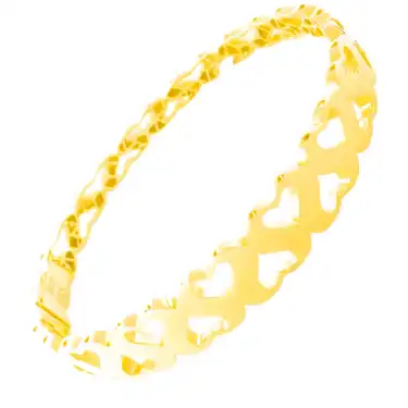 14 Ayar Kalp Desen Kelepçe