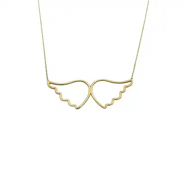 14 Ayar Kanat Minimal Kolye