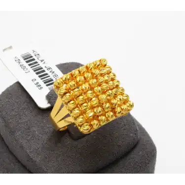 14 Ayar Kare Dorika Yüzük