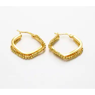 14 Ayar Kare Dorikalı Küpe