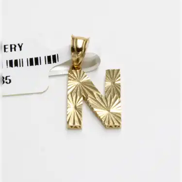 14 Ayar N Harf Kolye Ucu