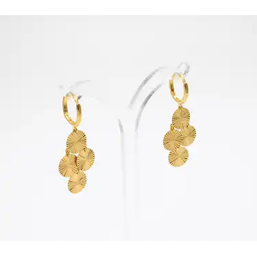 14 Ayar Orta Pullu Küpe