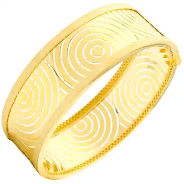 14 Ayar Oval Aynalı Kelepçe Bilezik