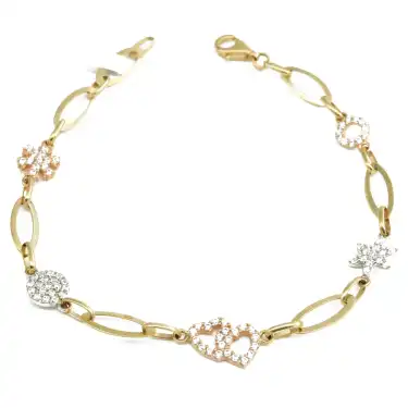 14 Ayar Pandora Taşlı Bileklik