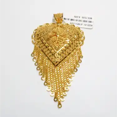 14 Ayar Papatya ışleme Hint Kolye Ucu