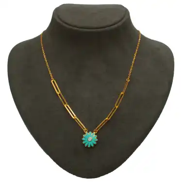 14 Ayar Papatya Kolye