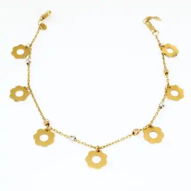 14 Ayar Papatya Obje Bileklik