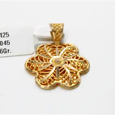 14 Ayar Papatya Tasarım Kolye Ucu