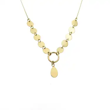 14 Ayar Pullu Minimal Kolye