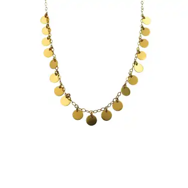 14 Ayar Pullu Minimal Kolye