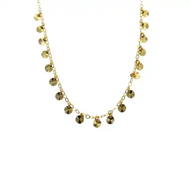 14 Ayar Pullu Minimal Kolye