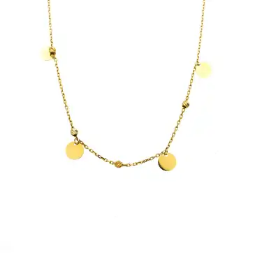 14 Ayar Pullu Minimal Kolye