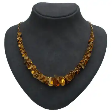 14 Ayar Pullu Salkım Kolye