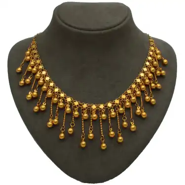 14 Ayar Salkım Kişnişli Kolye