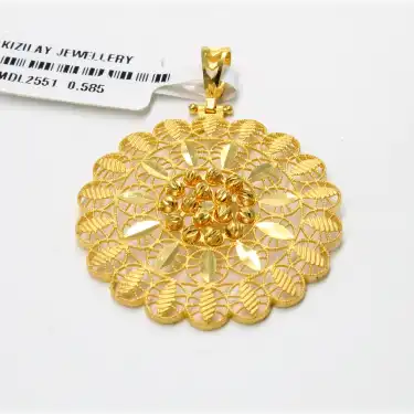 14 Ayar Saray Tasarım Dorikalı Kolye Ucu