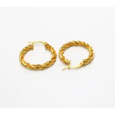 14 Ayar Sarmal Halka Küpe