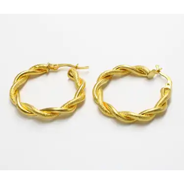 14 Ayar Sarmal Halka Küpe