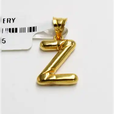 14 Ayar şık Z Harf Kolye Ucu
