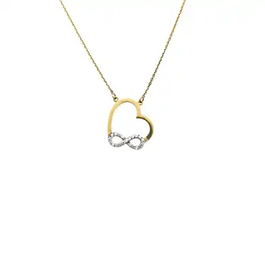 14 Ayar Sonsuzluk Kalpli Minimal Kolye