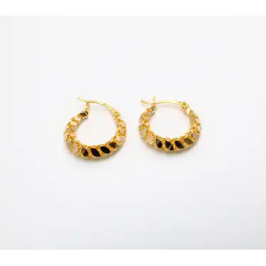 14 Ayar Tasarım Halka Küpe