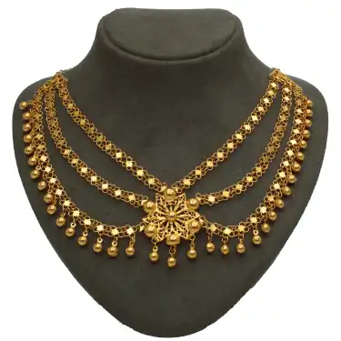 14 Ayar Tasarım Kişnişli Kolye